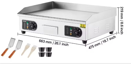 Plancha Électrique Plaque de Grill BBQ 50℃-300℃