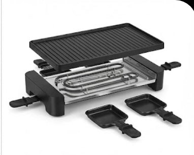 Appareil raclette et grill électrique multifonction – 6  personnes – 2000 W